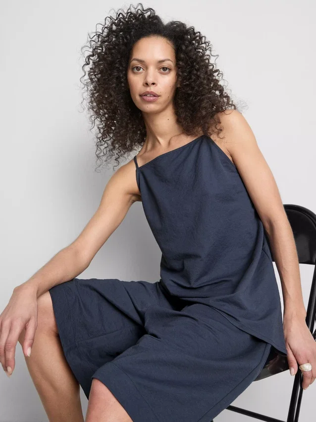 Textured longline cami top