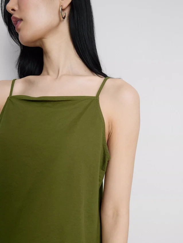 Textured longline cami top