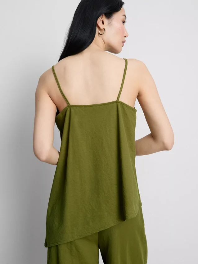 Textured longline cami top