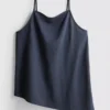 Textured longline cami top