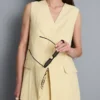 Textured longline waistcoat