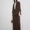 Textured notched lapel blazer