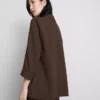 Textured notched lapel blazer
