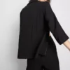 Textured notched lapel blazer