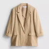 Textured notched lapel blazer
