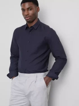 Textured oxford shirt