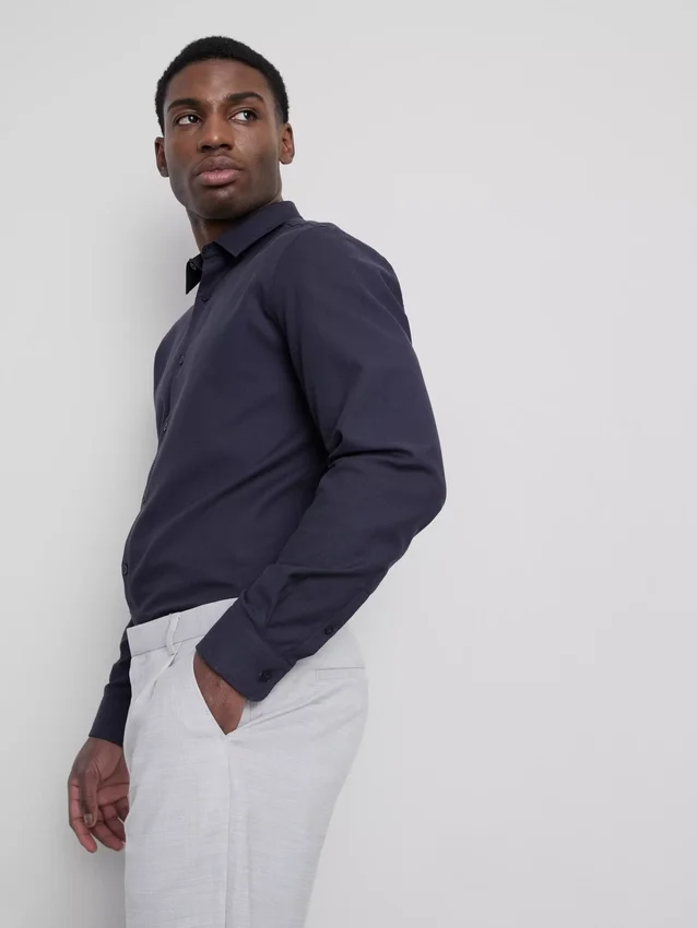 Textured oxford shirt