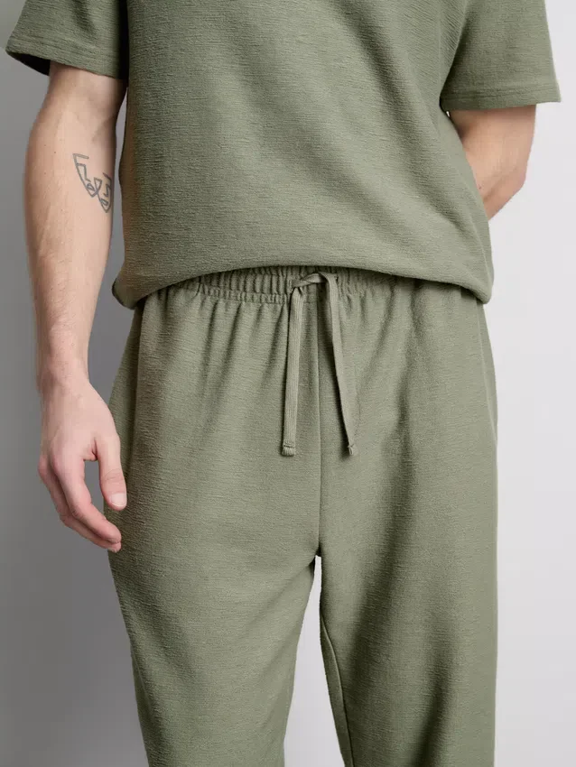 Textured pajama bottoms