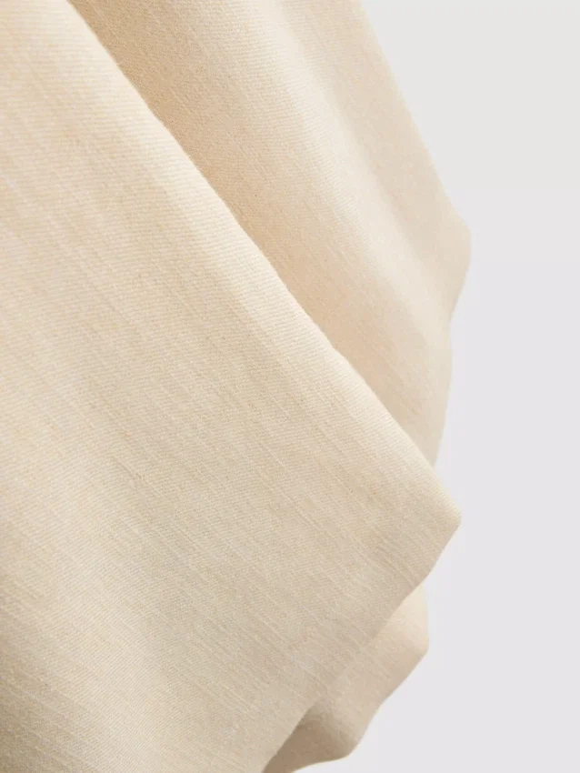 Textured pleated wide leg pants