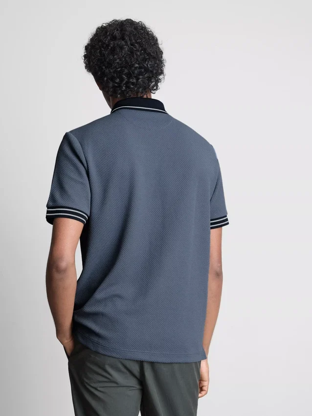 Textured polo shirt