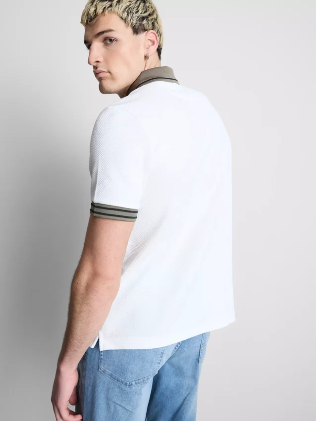 Textured polo shirt