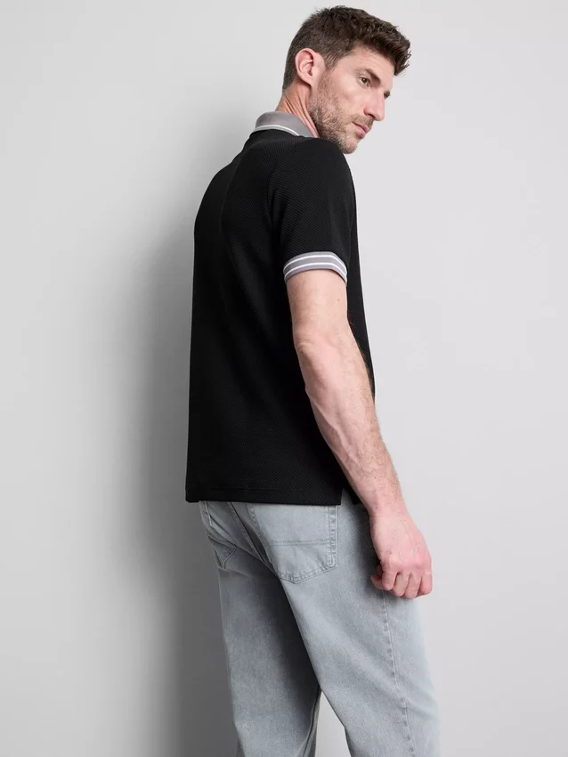 Textured polo shirt