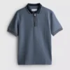 Textured polo shirt