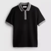Textured polo shirt