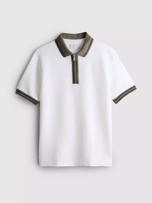 Textured polo shirt