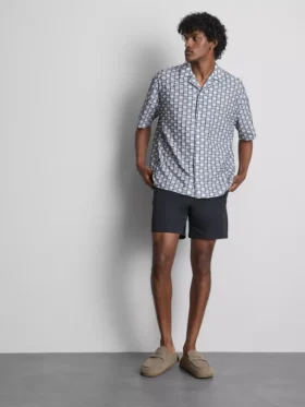Textured revere shirt
