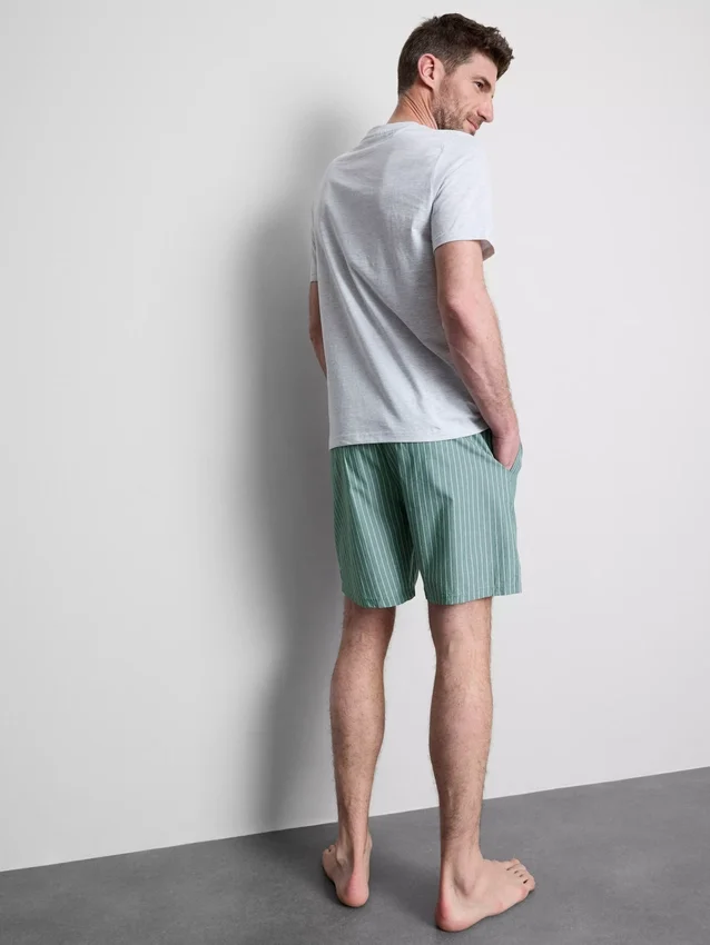 Textured short pajama set