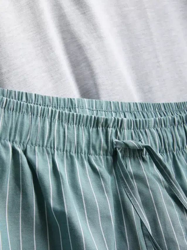 Textured short pajama set