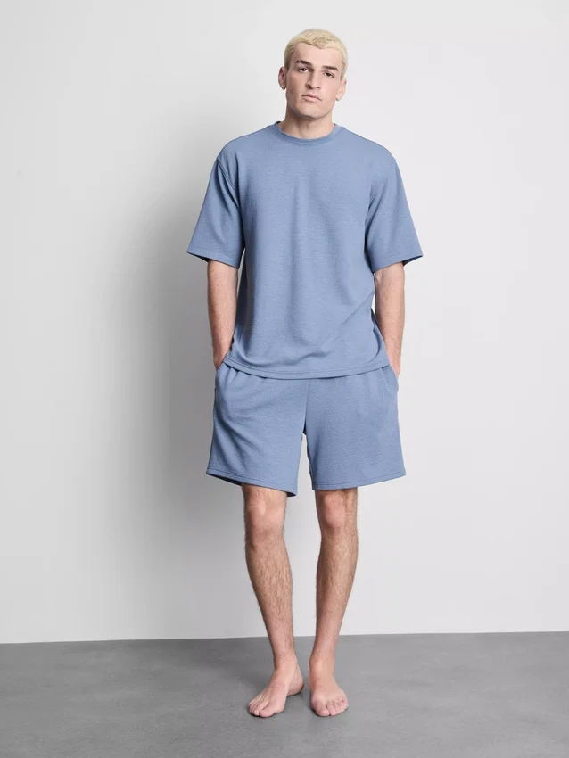 Textured short sleeve t-shirt