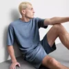 Textured short sleeve t-shirt
