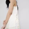 Textured side-tie tank top