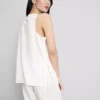 Textured side-tie tank top