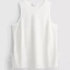 Textured side-tie tank top