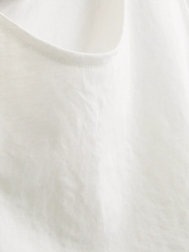 Textured side-tie tank top