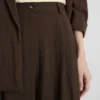 Textured slouchy mid-rise pants