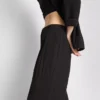 Textured slouchy mid-rise pants