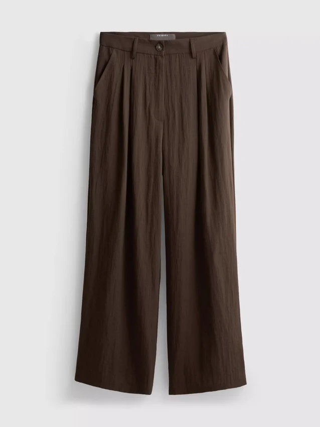 Textured slouchy mid-rise pants