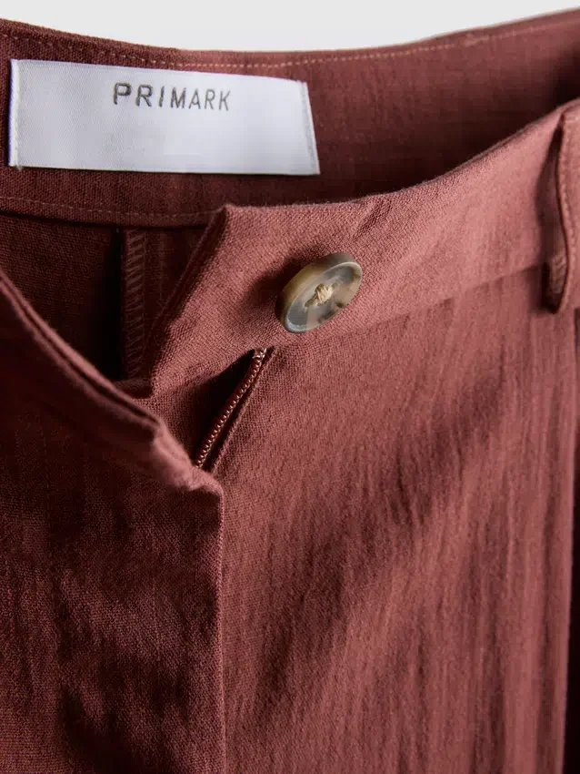 Textured slouchy mid-rise pants