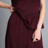 Textured straight-leg satin pants