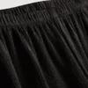 Textured straight-leg satin pants