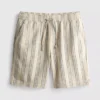 Textured stripe bermuda shorts