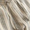 Textured stripe bermuda shorts