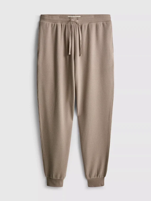 Textured stripe pajama bottoms