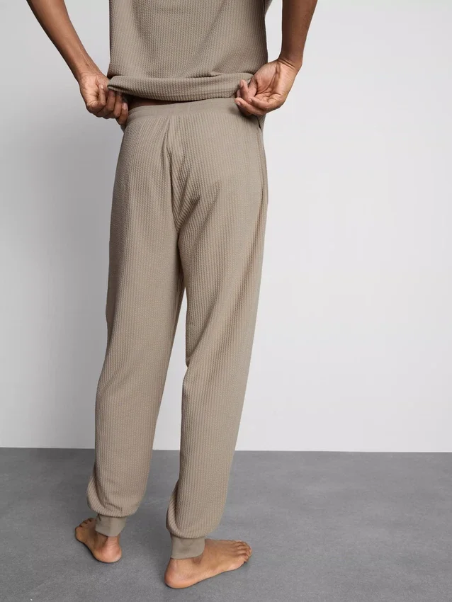Textured stripe pajama bottoms