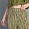 Textured stripe wide leg pants