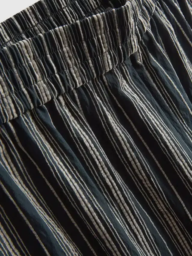 Textured stripe wide leg pants