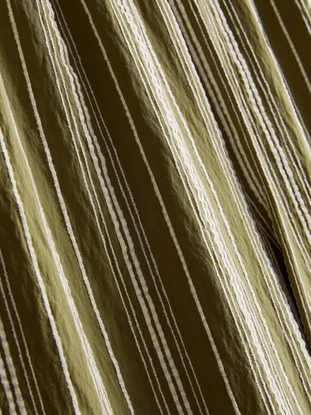 Textured stripe wide leg pants