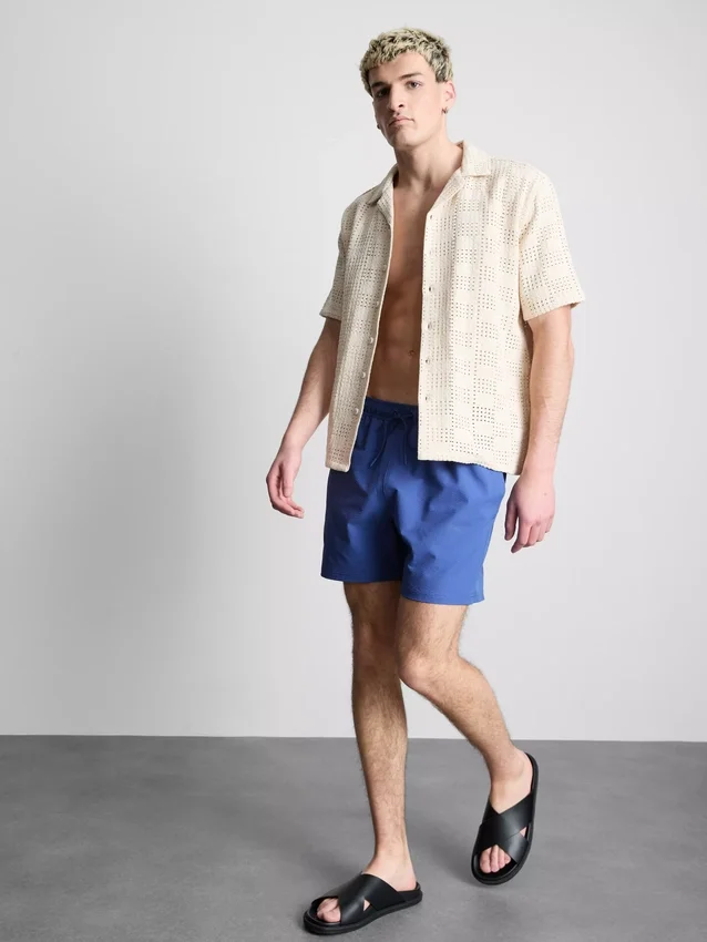 Textured swimming shorts