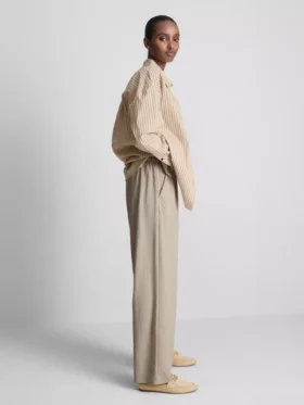 Textured wide leg pants