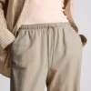 Textured wide leg pants
