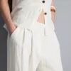 Textured wide leg pants