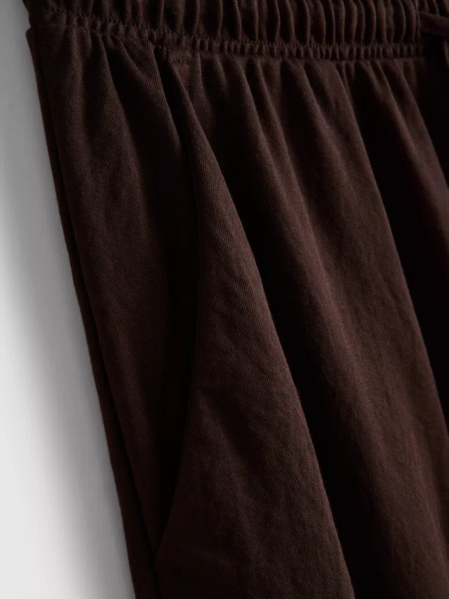 Textured wide leg pants