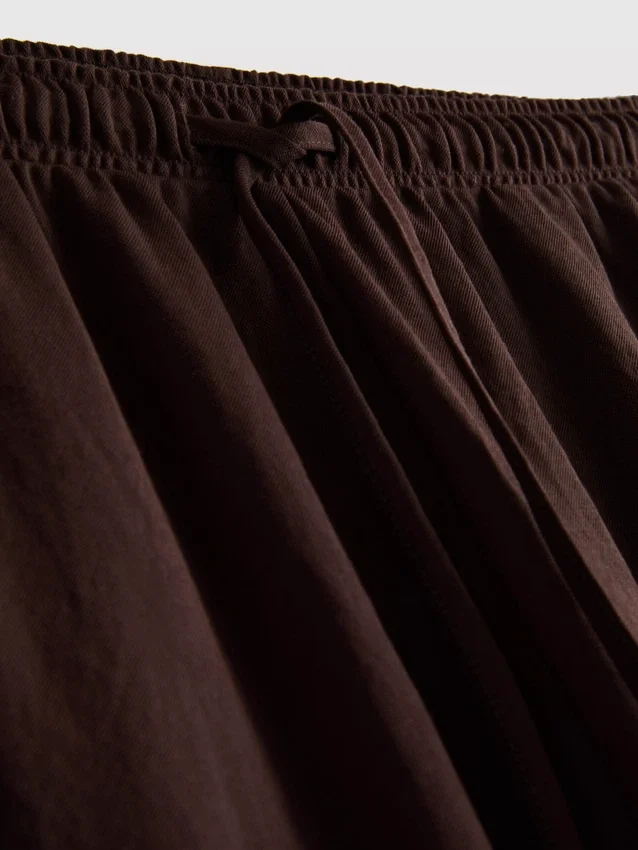 Textured wide leg pants