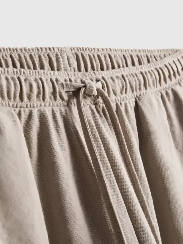 Textured wide leg pants