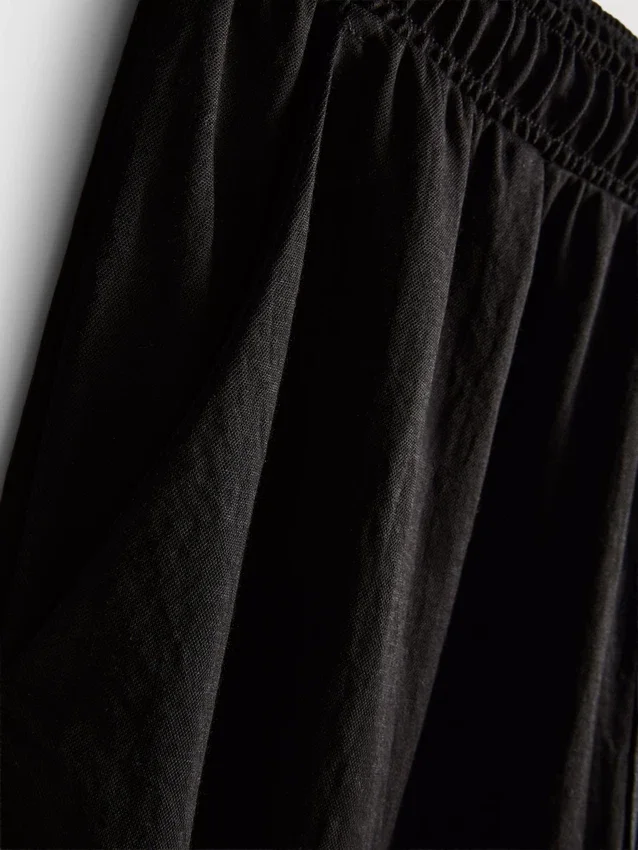 Textured wide leg pants