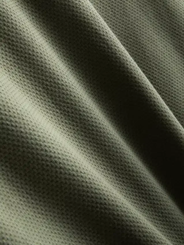 Textured zip-neck polo shirt